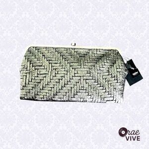 NWT Pewter Mossimo Clutch